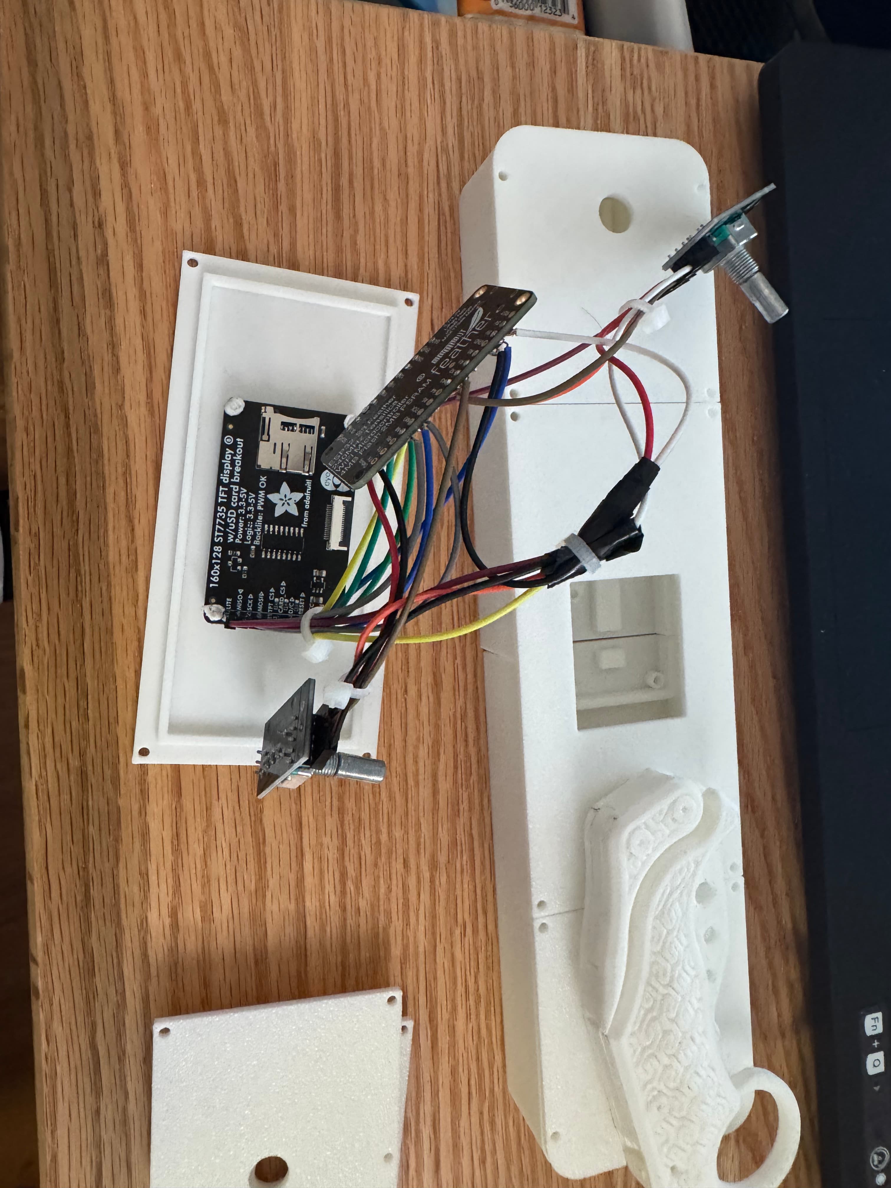 The complete internal electronics cluster